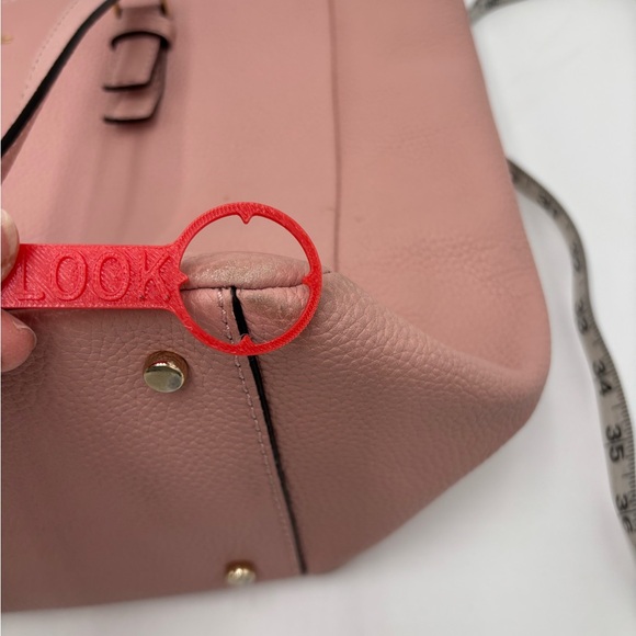 Kate Spade New York Pebbled Leather Tote Bag Blush Pink Shoulder Purse - Picture 10 of 11